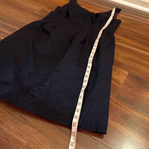 🌿SALE🌿 J. CREW Factory Suiting Babydoll  Sleeveless Navy Blue Dress Sz 6 - Picture 7 of 8